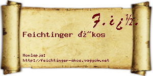 Feichtinger Ákos névjegykártya